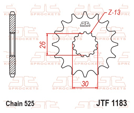 Pinion fata JT 18T, 525 [2]