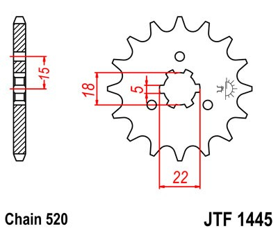 Pinion fata JT JTF 1445-11 11T, 520 [2]