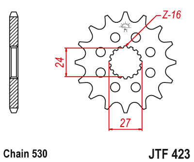 Pinion fata JT JTF 423-18 18T, 530 [2]