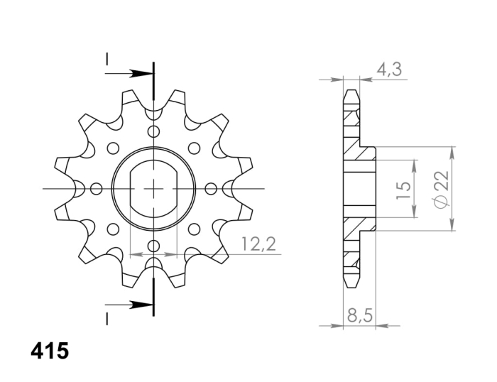 Pinion fata SUPERSPROX 11T, 415 [2]