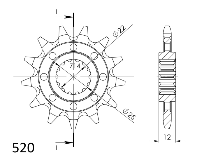 Pinion fata SUPERSPROX 13T, 520 [2]