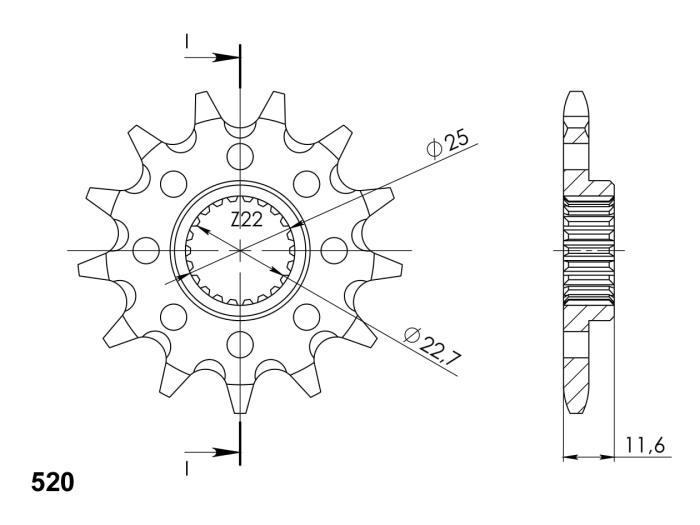 Pinion fata SUPERSPROX 13T, 520 [2]