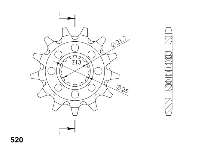 Pinion fata SUPERSPROX 13T, 520 [2]