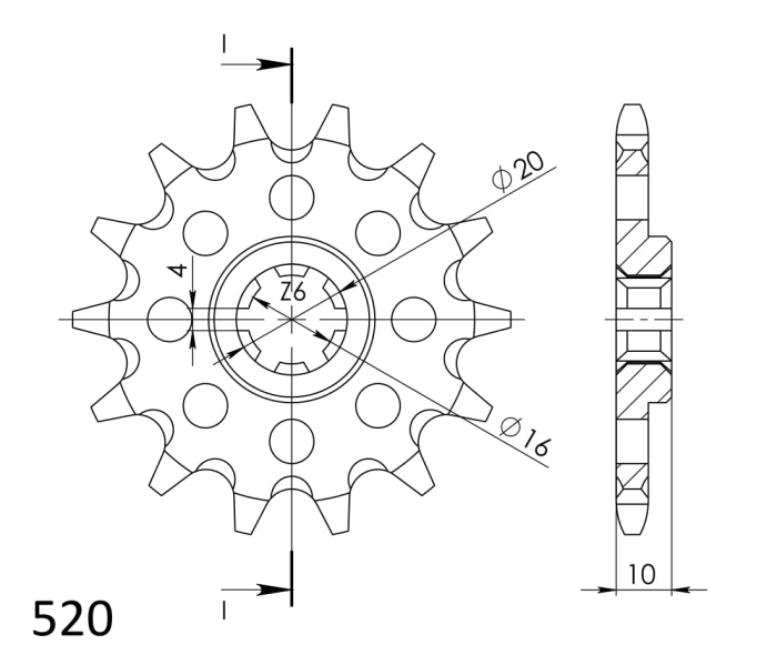 Pinion fata SUPERSPROX 14T, 520 [2]