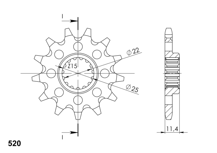 Pinion fata SUPERSPROX 14T, 520 [2]