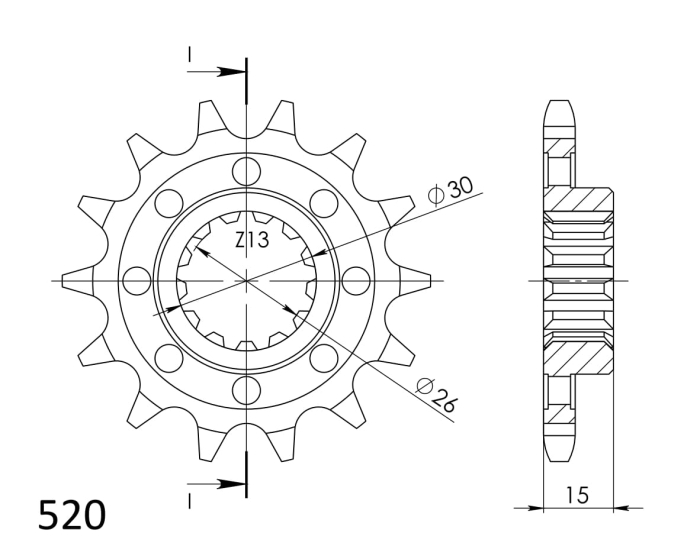 Pinion fata SUPERSPROX 14T, 520 [2]