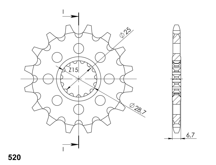 Pinion fata SUPERSPROX 14T, 520 [2]