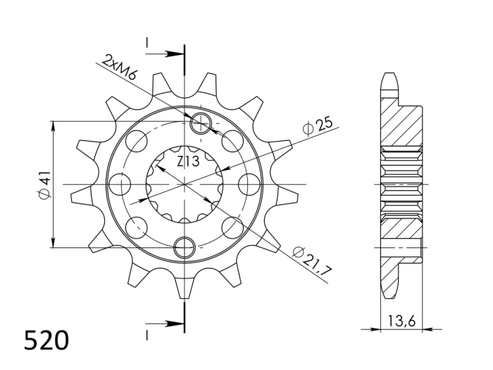 Pinion fata SUPERSPROX 14T, 520 [2]
