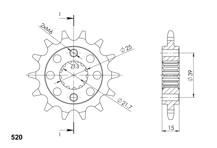 Pinion fata SUPERSPROX 14T, 520 [2]