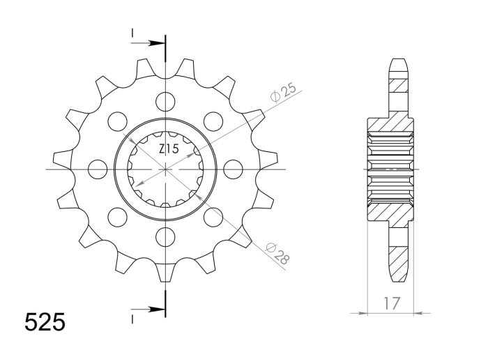 Pinion fata SUPERSPROX 14T, 525 [2]