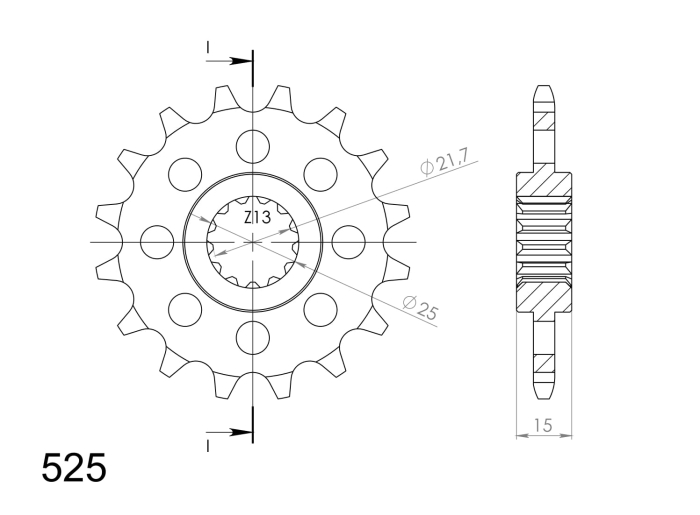Pinion fata SUPERSPROX 14T, 525 [2]