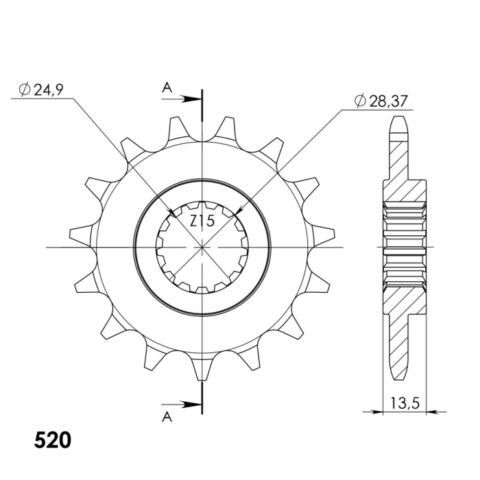 Pinion fata SUPERSPROX 15T [2]