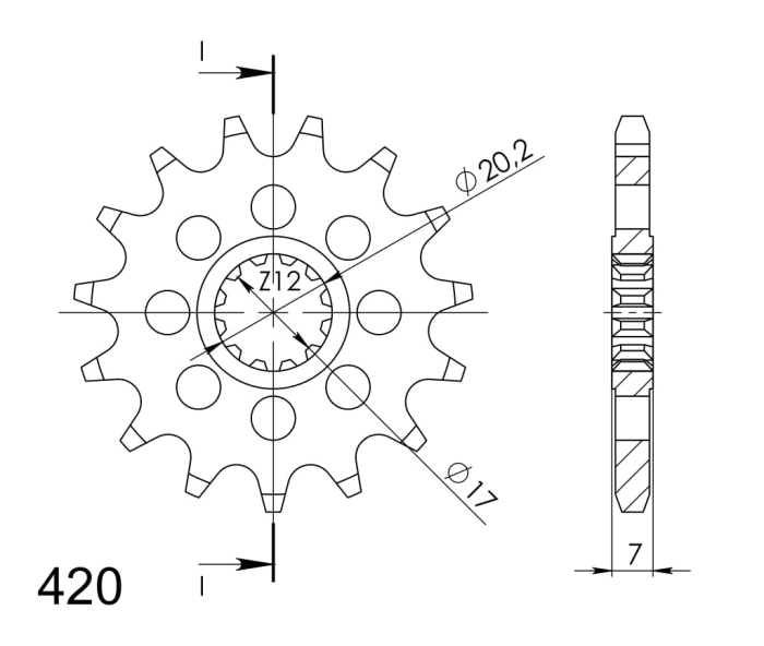 Pinion fata SUPERSPROX 15T, 420 [2]