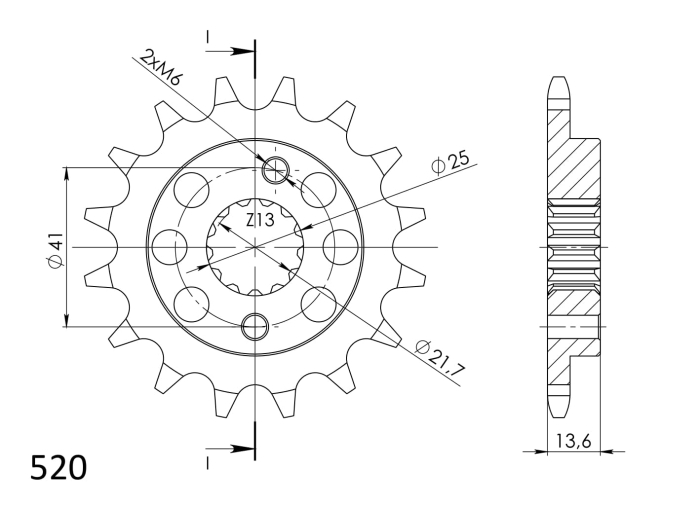Pinion fata SUPERSPROX 15T, 520 [2]