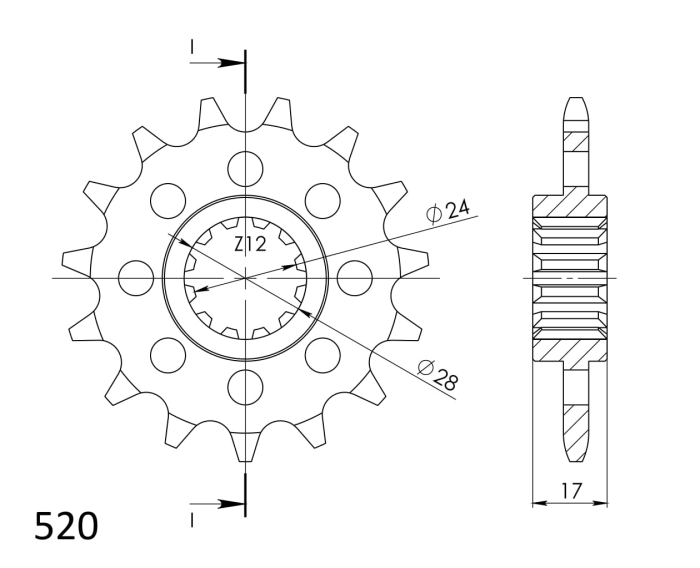 Pinion fata SUPERSPROX 15T, 520 [2]