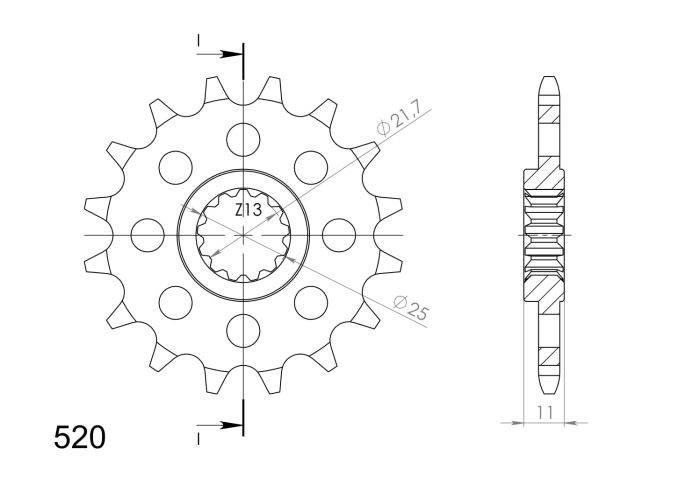 Pinion fata SUPERSPROX 15T, 520 [2]