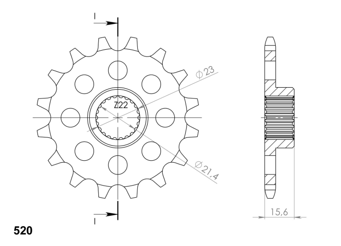 Pinion fata SUPERSPROX 15T, 520 [2]