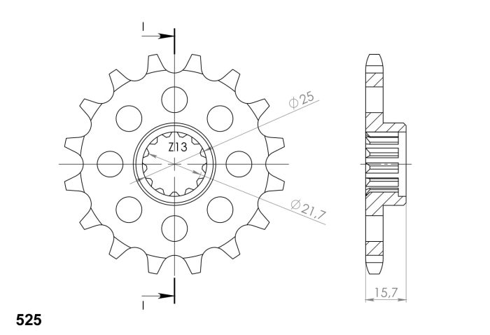 Pinion fata SUPERSPROX 15T, 525 [2]