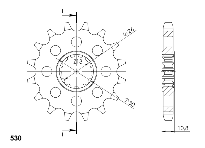 Pinion fata SUPERSPROX 15T, 530 [2]