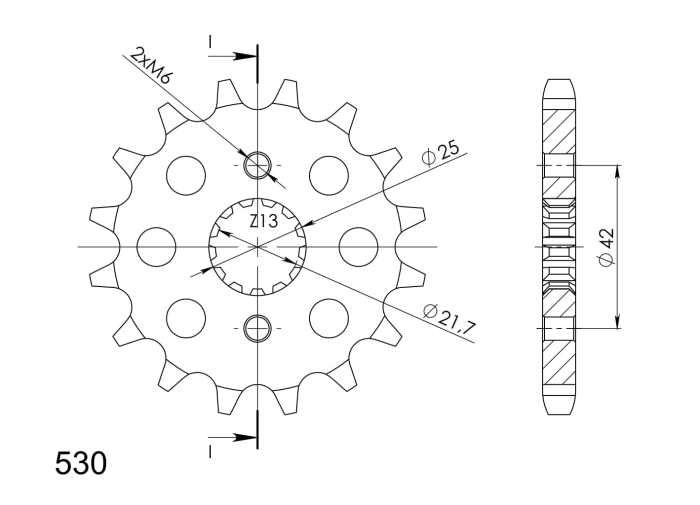 Pinion fata SUPERSPROX 15T, 530 [2]