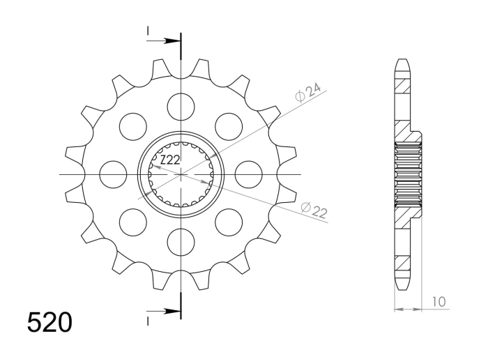 Pinion fata SUPERSPROX 16T, 520 [2]