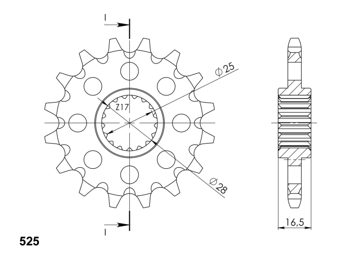 Pinion fata SUPERSPROX 16T, 525 [2]