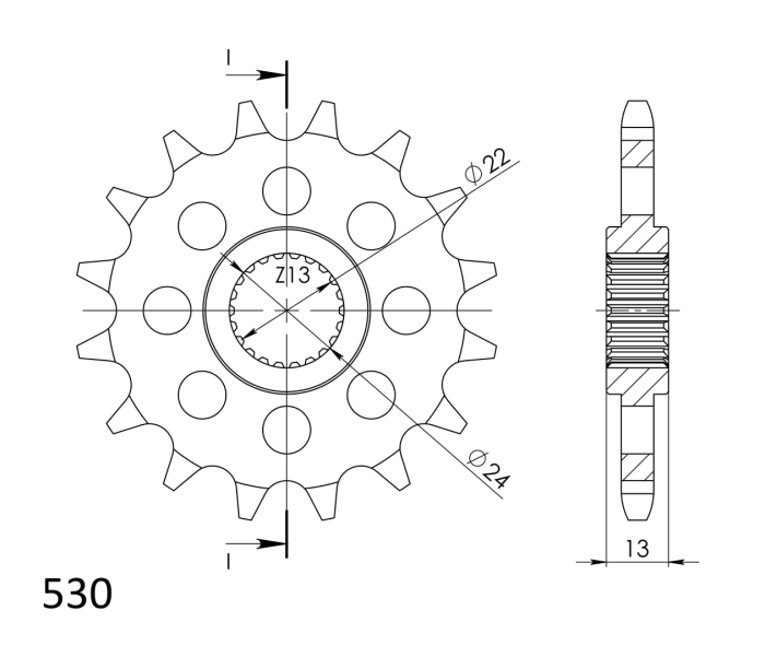 Pinion fata SUPERSPROX 16T, 530 [2]