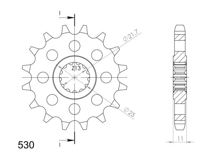 Pinion fata SUPERSPROX 16T, 530 [2]