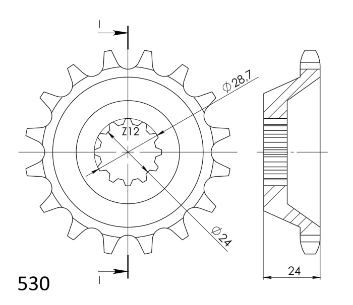 Pinion fata SUPERSPROX 17T, 530 [2]