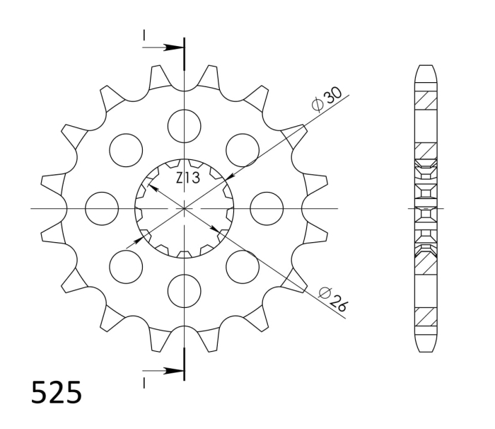 Pinion fata SUPERSPROX 19T, 525 [2]