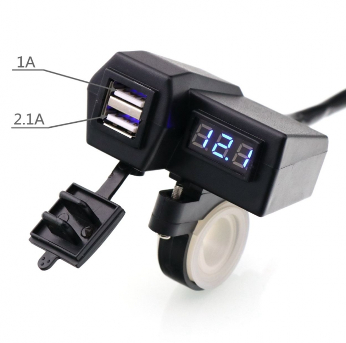 Priza dublu usb cu voltmetru și intrerupator [2]