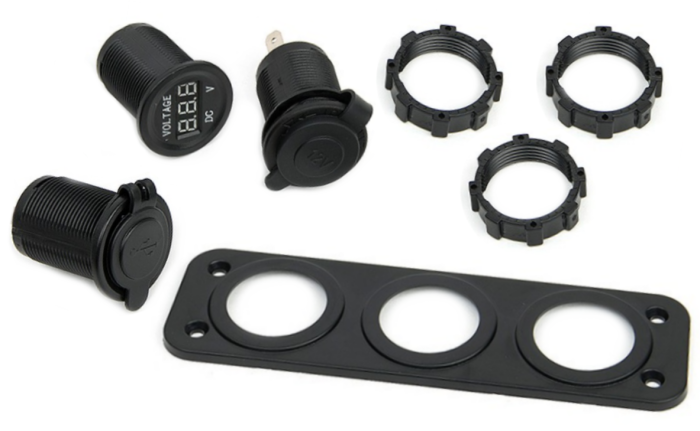 Priza dublu usb voltmetru si bricheta moto atv auto [2]