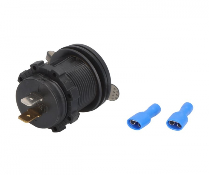 Priza USB cu voltmetru moto atv [3]