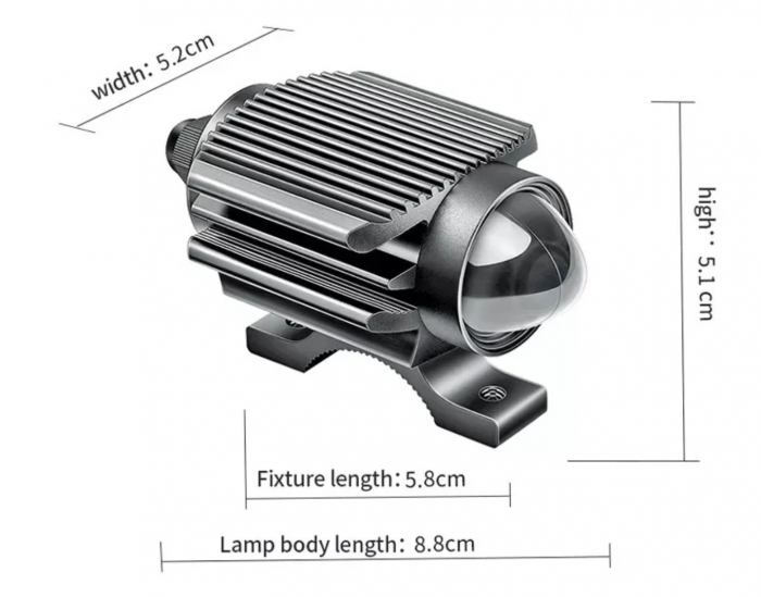 Proiectoare moto auxiliare slim lumini de zi [3]
