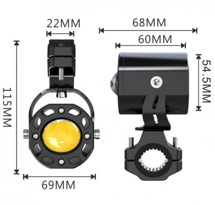 Proiectoare moto Ecobene auxiliare 50w led lampă [2]
