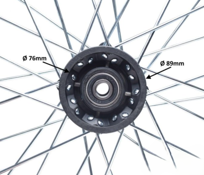 Roata completa fata 1,60x17" moto cross culoare negru [3]