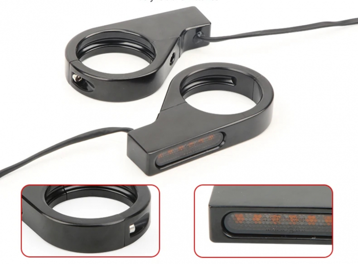 Semnale moto furca custom led semnalizari aluminiu [4]