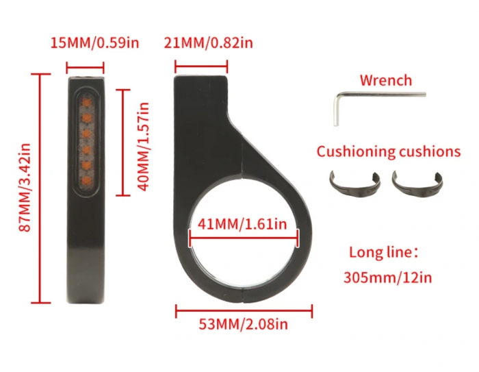 Semnale moto furca custom led semnalizari aluminiu [2]