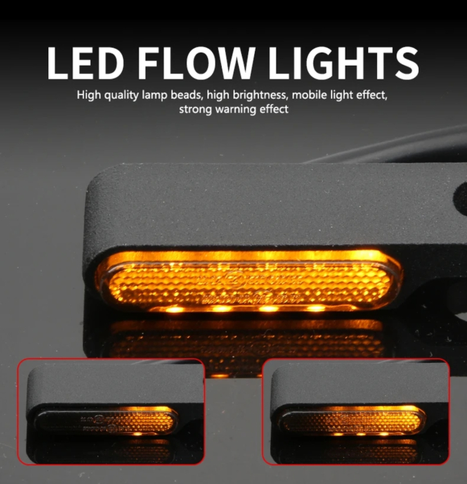 Semnale moto prindere pe suporți oglinzi custom led semnalizari aluminiu secventiale [4]
