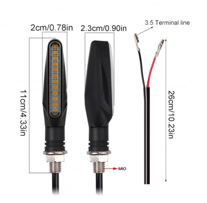 Semnalizări led dinamice moto ATV semnale slim [8]