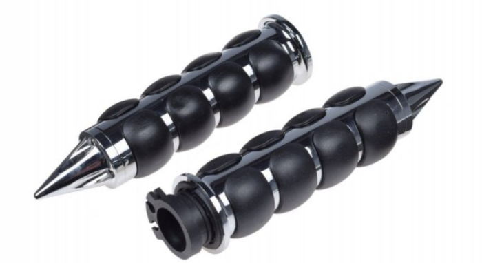 Set 2 mansoane moto, tub acceleratie, culoare crom diametru 25mm - Copie [2]