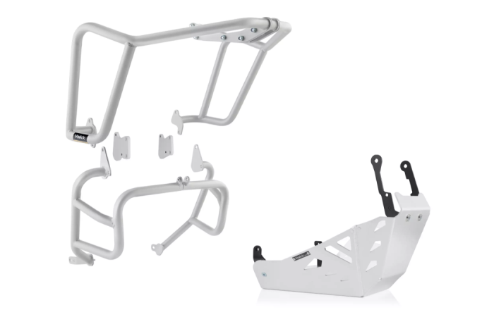 Set bare de protecție crash bar + placă motor scut Honda XL 750 Transalp [7]