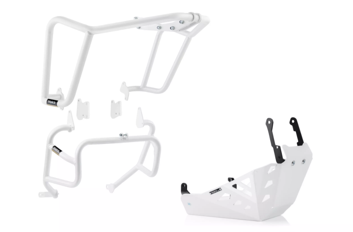 Set bare de protecție crash bar + placă motor scut Honda XL 750 Transalp [6]