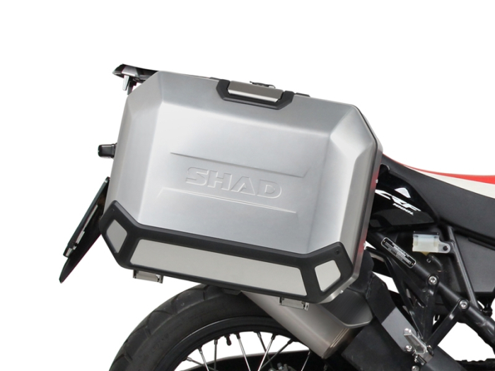 Set complet cutii aluminiu laterale, 36L / 47L SHAD TERRA NEGRU, include kit montare SHAD HONDA CRF 1000 Africa Twin [14]