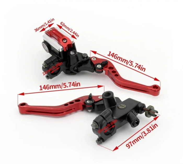 Set manete frana ambreiaj moto leviere universale [5]