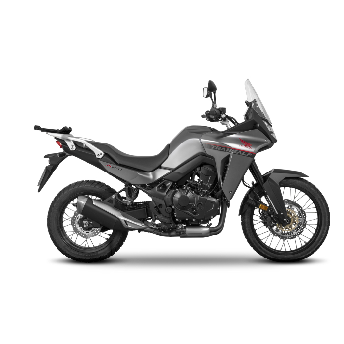 Set of SHAD TERRA TR40 adventure saddlebags and SHAD TERRA aluminium top case TR55 PURE BLACK, including mounting kit SHAD HONDA TRANSALP 750 [7]