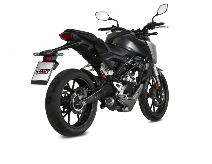 Sistem de evacuare complet 1x1 MIVV MK3 Black Stainless Steel pentru HONDA CB 125 R 2018-2020 [3]