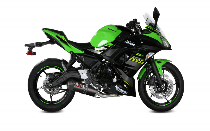 Sistem de evacuare complet 2x1 MIVV OVAL Carbon / Carbon cap for KAWASAKI Ninja 650 (2017-2023); KAWASAKI Z 650 (2017-2023) [2]