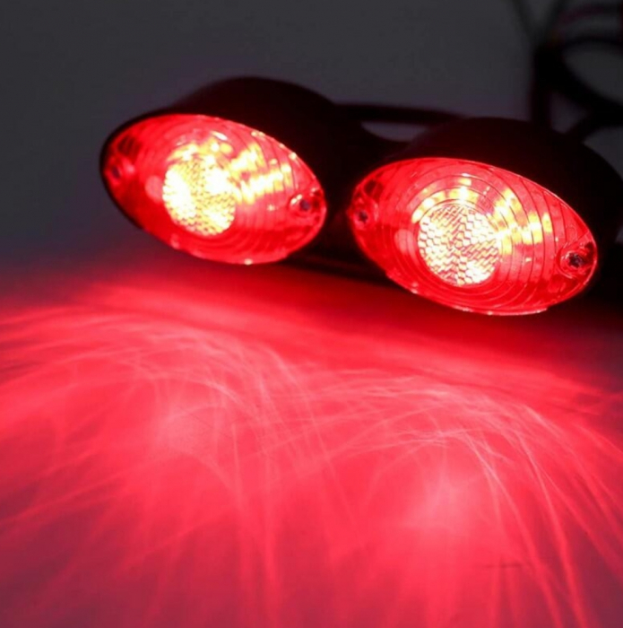 Stop dublu led cu iluminare numar moto atv [6]