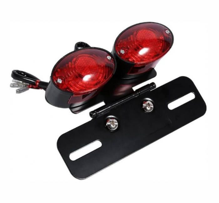 Stop dublu led cu iluminare numar moto atv [3]